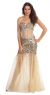 Strapless Sequins & Beads Floor Length Formal Prom Dress  in Champaign